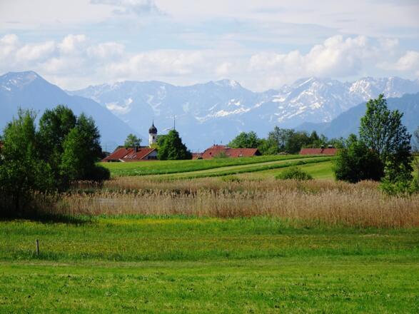 Obersöchering vor Wettersteingebirge