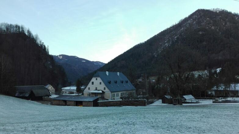 Start und Zielbereich in Kleinhollenstein - Walcherbauer