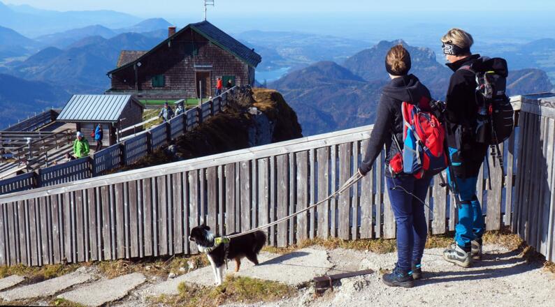 Schafberg 1782m mit Blick über Himmelspfortehütte 1760m