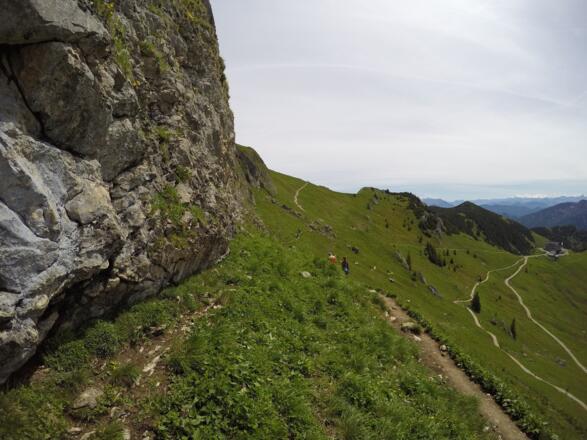 Der Pfad entlang des Rotwandkopfes zur Rotwand