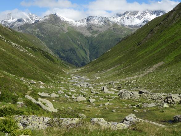 Dem Pfluntal entlang hinaus