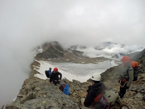 Grat des Aperen Pfaff, oberer Fernauferner; Heinrich Klier Route