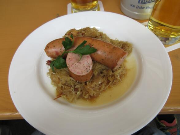 köstliche fränkische Spezialität: Stadtwurst