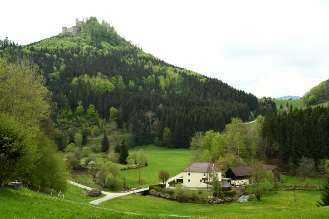 Blick zur Ruine Ruttenstein
