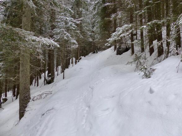 Der Anstieg von St. Jodok folgt immer dem Sommerweg.