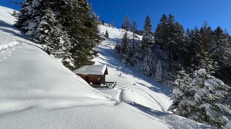 Hösljochkapelle Schneeschuhtour Hösljoch