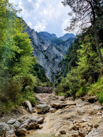 Am Ende der Speik-Schlucht.