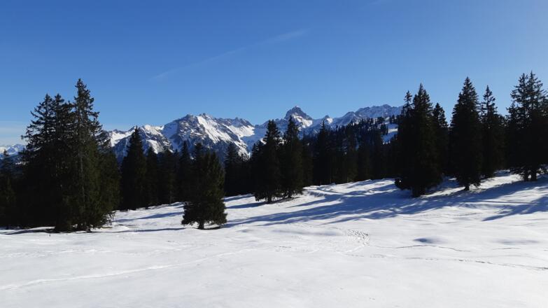 Ausblick entlang des Furkla-Höhenwanderweges