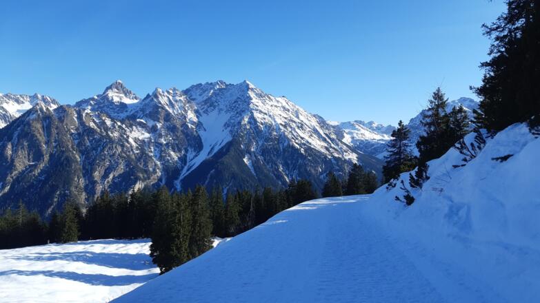 Auf dem Rückweg Richtung Panoramabahn Bergstation