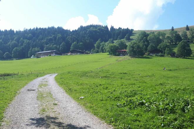 Blick zum Berggasthof Hohe Asten