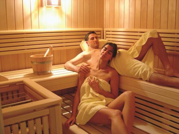 Relaxen in der Sauna