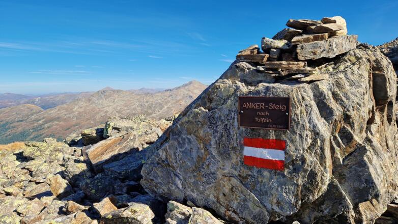 Beginn Fritz-Anker-Steig am Glungezer