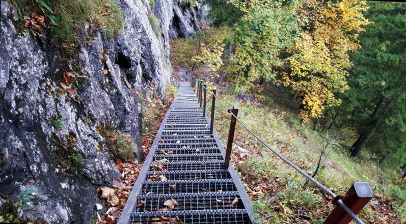 Stahlstiege 1140m -1120m