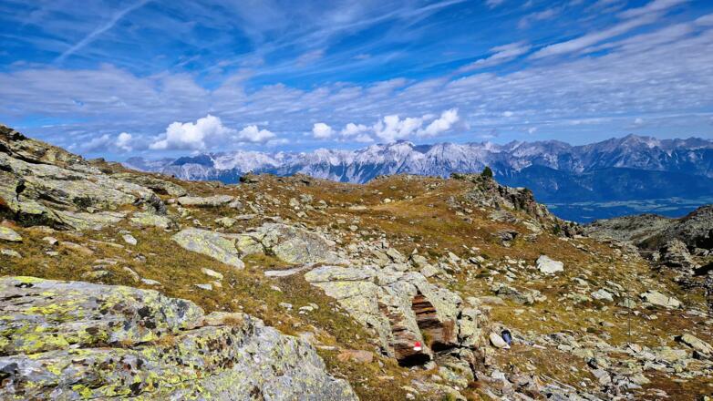 Fritz-Anker-Steig mit Blick Richtung "Stoangatterl" & Karwendel
