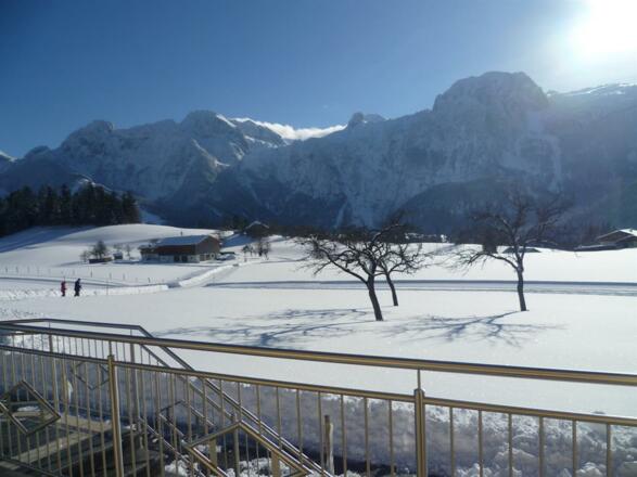Blick auf die Loipe