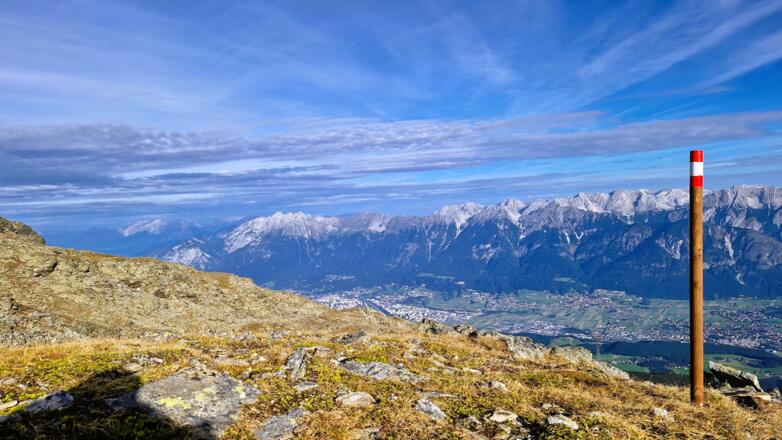 Blick von der "Wechte" auf Innsbruck & Karwendel (3. Flachstück)