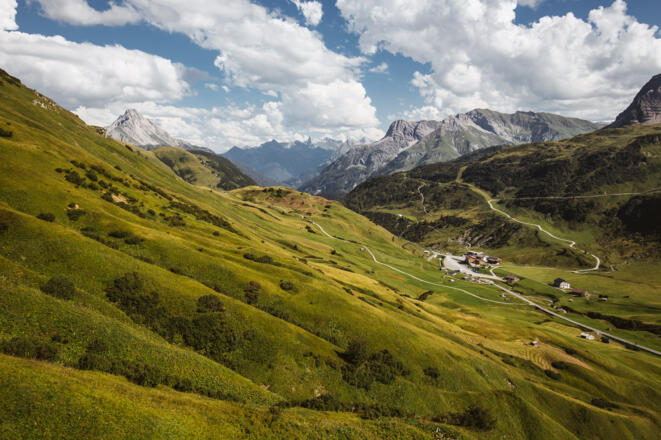 Ausblick auf den Hochtannbergpass