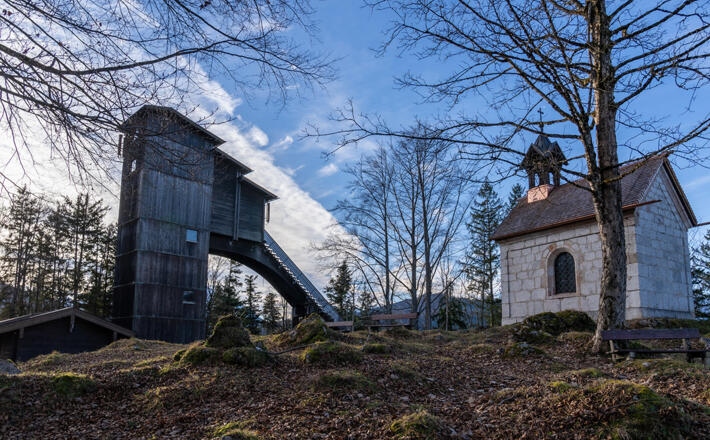 Schanze und Kapelle auf dem Kälberstein