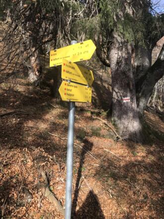 Kreuzung zum Weg nach Winkl