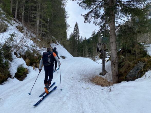 Kurz nach den Soldhäusern auf dem Weg ins Winkler Tal.