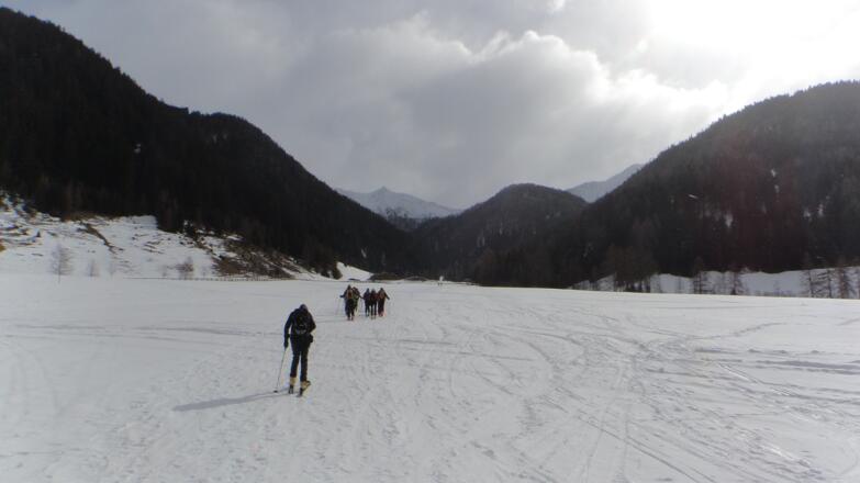Der untere Teil des Aufstieges, das Kalksteinjöchl ist noch nicht in Sicht.
