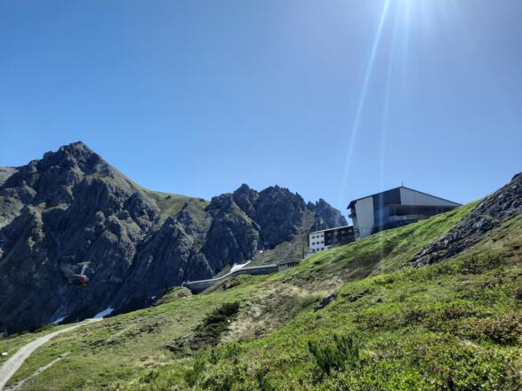 Auf den letzten Metern kurz vor der Bergstation