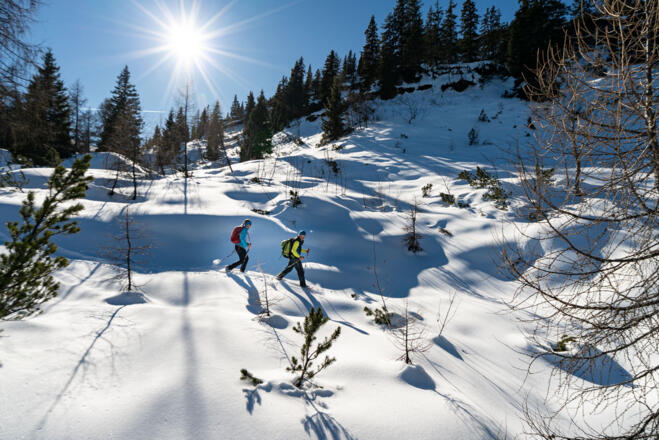 Schneeschuhwandern auf der Hemmersuppenalm