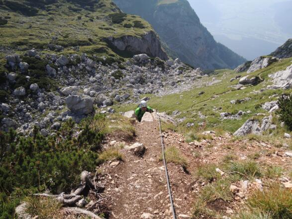 Auf dem Haidachstellwand-Klettersteig