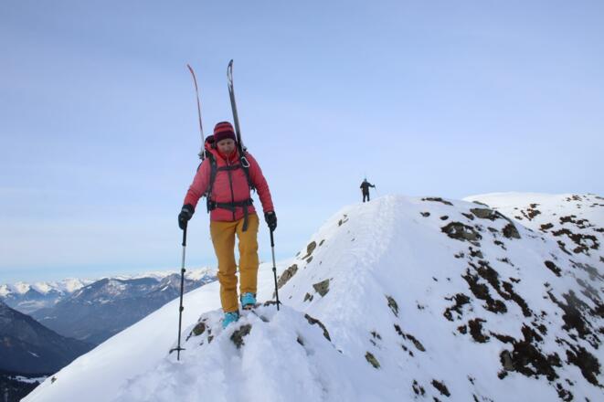 Gratpassage am Schwarzhornsattel