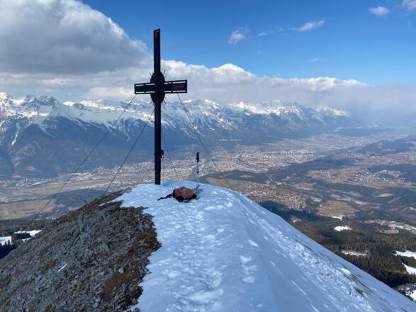Am Spitzmandl, ein selten besuchter Gipfel; vor allem im Winter.