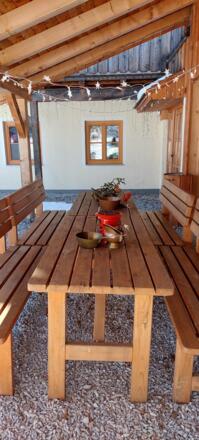 Veranda mit Gartenmöbel