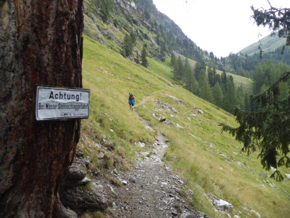 Rückweg zum Hohenzollernhaus von der Radurschlalm über den Sommerweg