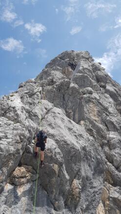 Abseilstellen vom Kleinen Waxenstein