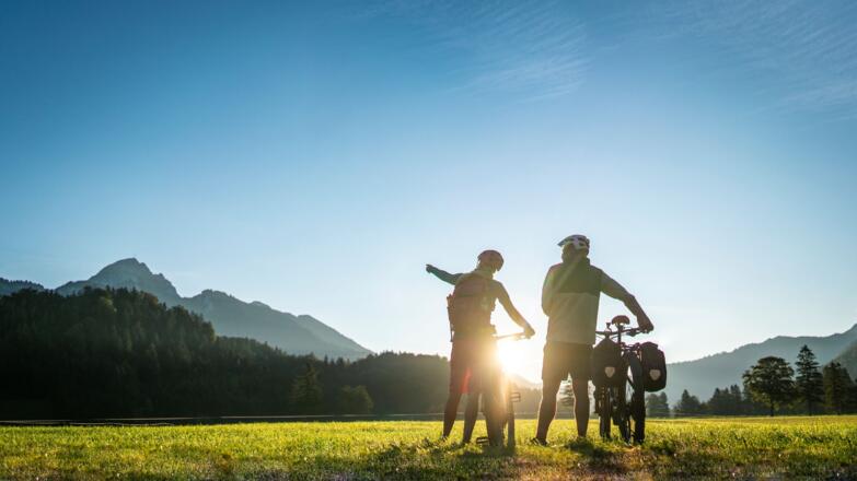 Tolle Ausblicke in das Voralpenland entlang der Route