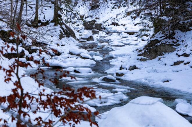 Die Sonne erreicht die Starzlach im Winter nicht.