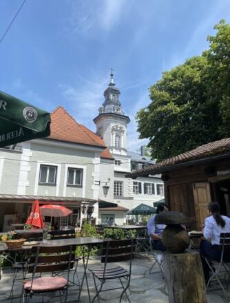 Biergarten Schlossbrauerei Au in der Hallertau