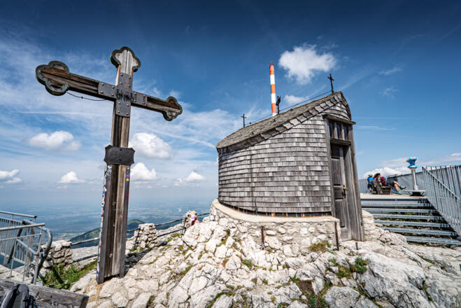 Aussicht genießen am Wendelstein.
