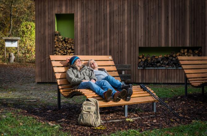 Kleine Rast am Mittelwaldpavillon