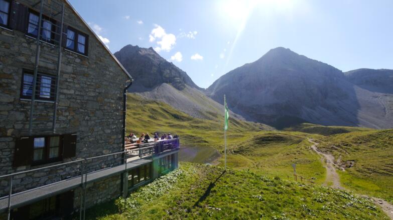 Blick von der Rappenseehütte auf den Rappenseekopf