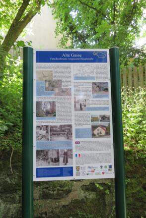 Informationstafel Europäischer Kulturweg "Alte Gasse"