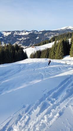 Abfahrt in Richtung Skigebiet