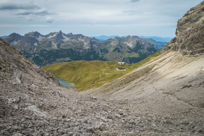 Aufstiegsweg von der Rappenseehütte zur Rappenseescharte