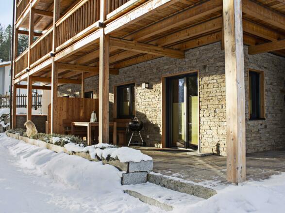 Haus Aussen_Winter_Terrasse Fichte I