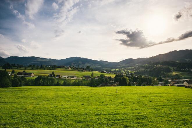 Blick nach Egg und Andelsbuch