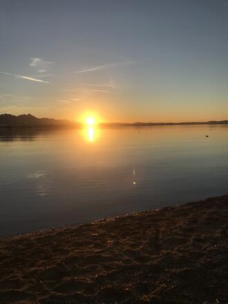 Sonnenuntergang am Chiemsee