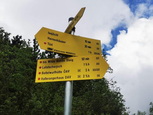 hier nun rechterhand hinauf auf das Lafatscherjoch