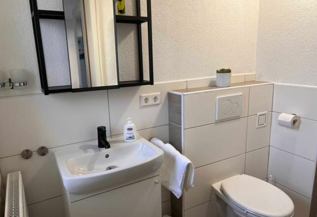 Badezimmer - Enzian mit Dusche und WC
