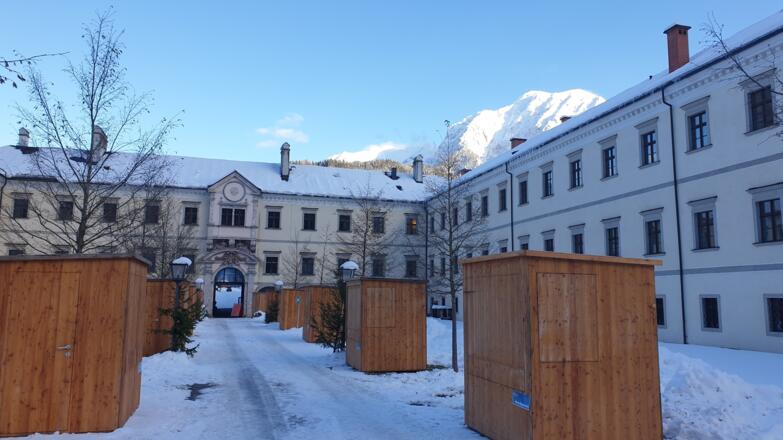 Inner courtyard of the Jufa Hotel