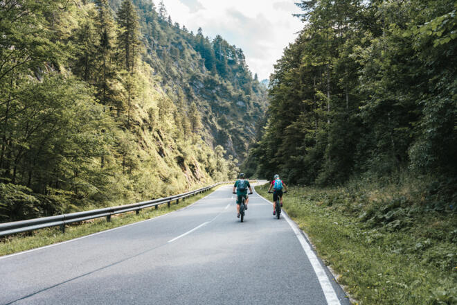 Abschnitt auf der Bundesstraße Richtung Hengstpass