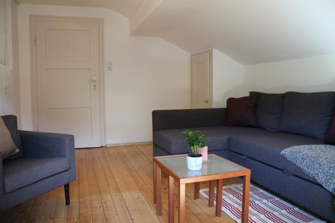 Wohnzimmer mit Schlafsofa